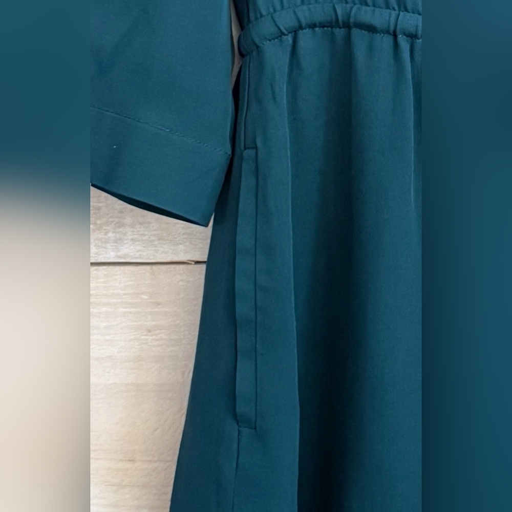 Aritza Babaton Bennett 100% Silk Mini Dress Teal GUC Size XS - Picture 4 of 11